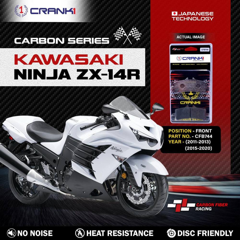 Carbon Brake Pads For Kawasaki Ninja ZX-14R (2011-2013) (2015-2020) - Front - CFB744 - 2 Sets