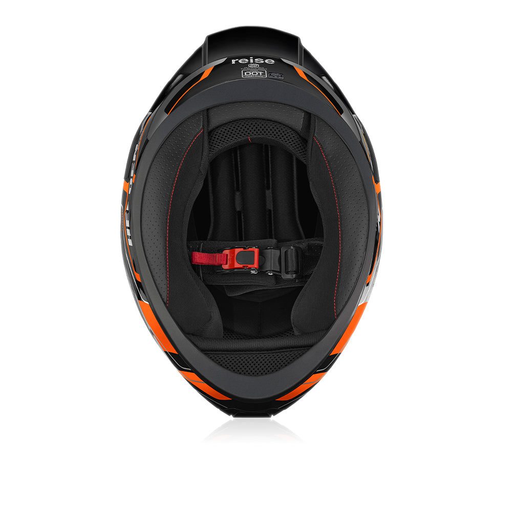 REISE Helden Helmet - Orange / Black Gloss