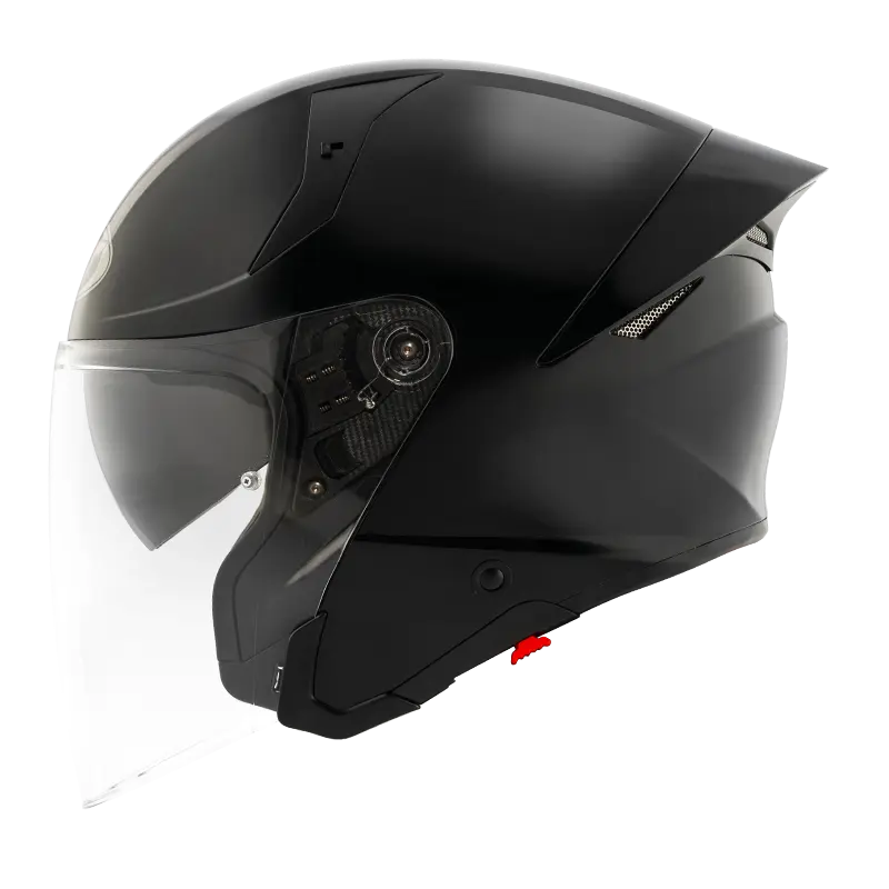 KYT TTR Jet Plain Black Gloss Helmet