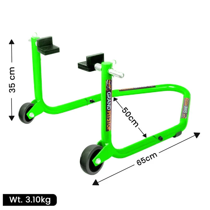 Dismantlable Rear Paddock Without Skate Wheels (upto 185 kg) - Green
