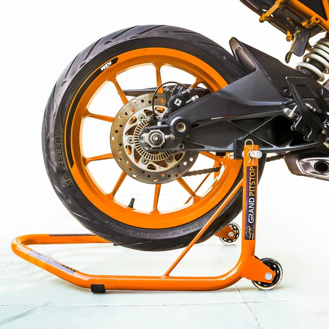 Dismantlable Rear Paddock Without Skate Wheels (upto 185 kg) - Orange