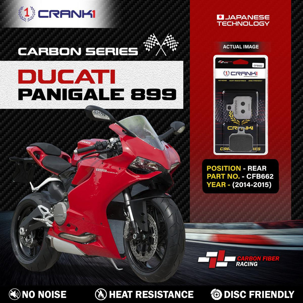 Carbon Brake Pads For Ducati Panigale 899 (2014-2015) - Rear - CFB662