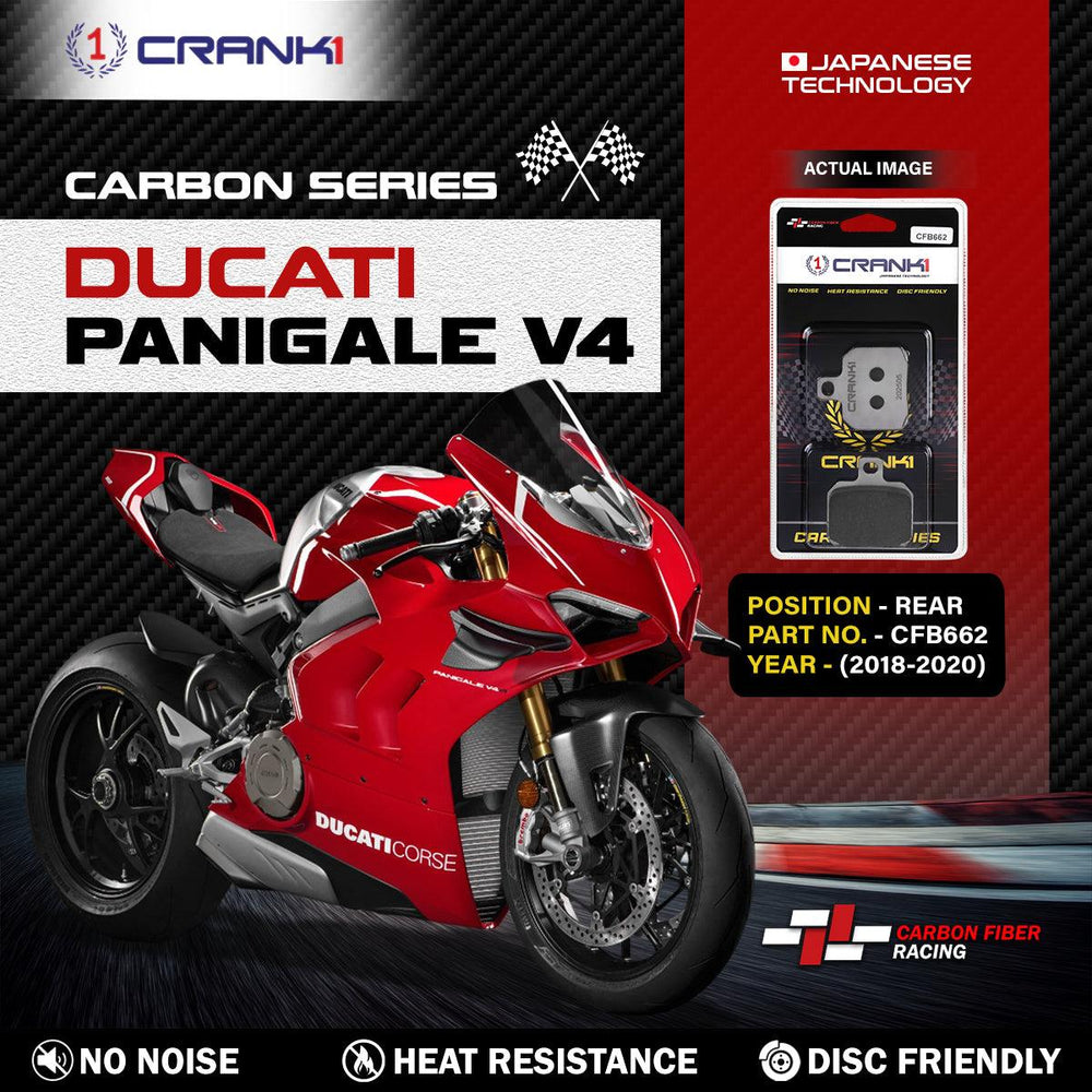 Carbon Brake Pads For Ducati Panigale V4 (2018-2020) - Rear - CFB662