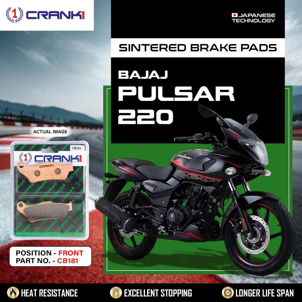 Sintered Brake Pads For Bajaj Pulsar 220 - Front - CB181