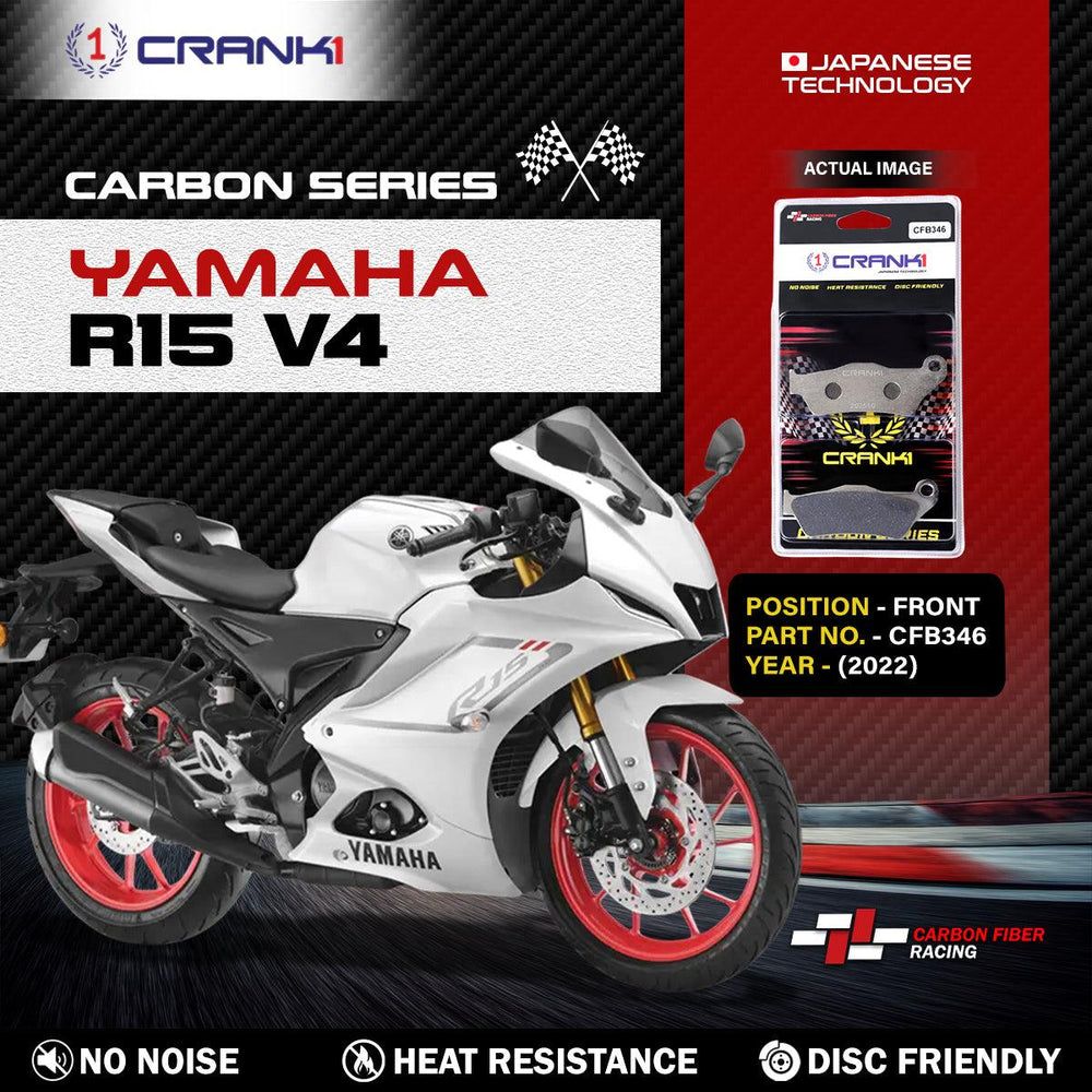 Carbon Brake Pads For Yamaha R15 V4 (2022) - Front - CFB346