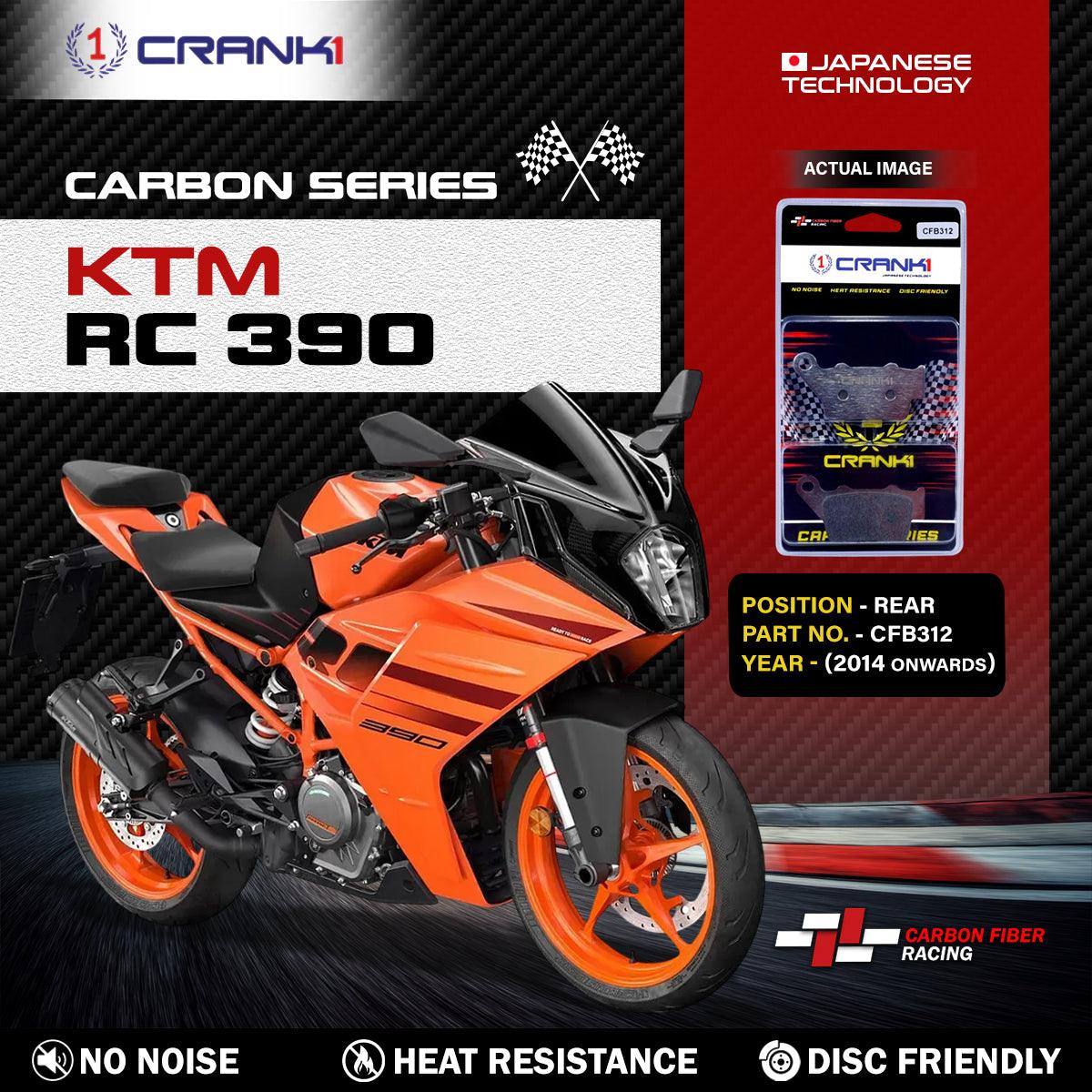 Carbon Brake Pads For KTM RC 390 (2014 Onwards) - Rear - CFB312