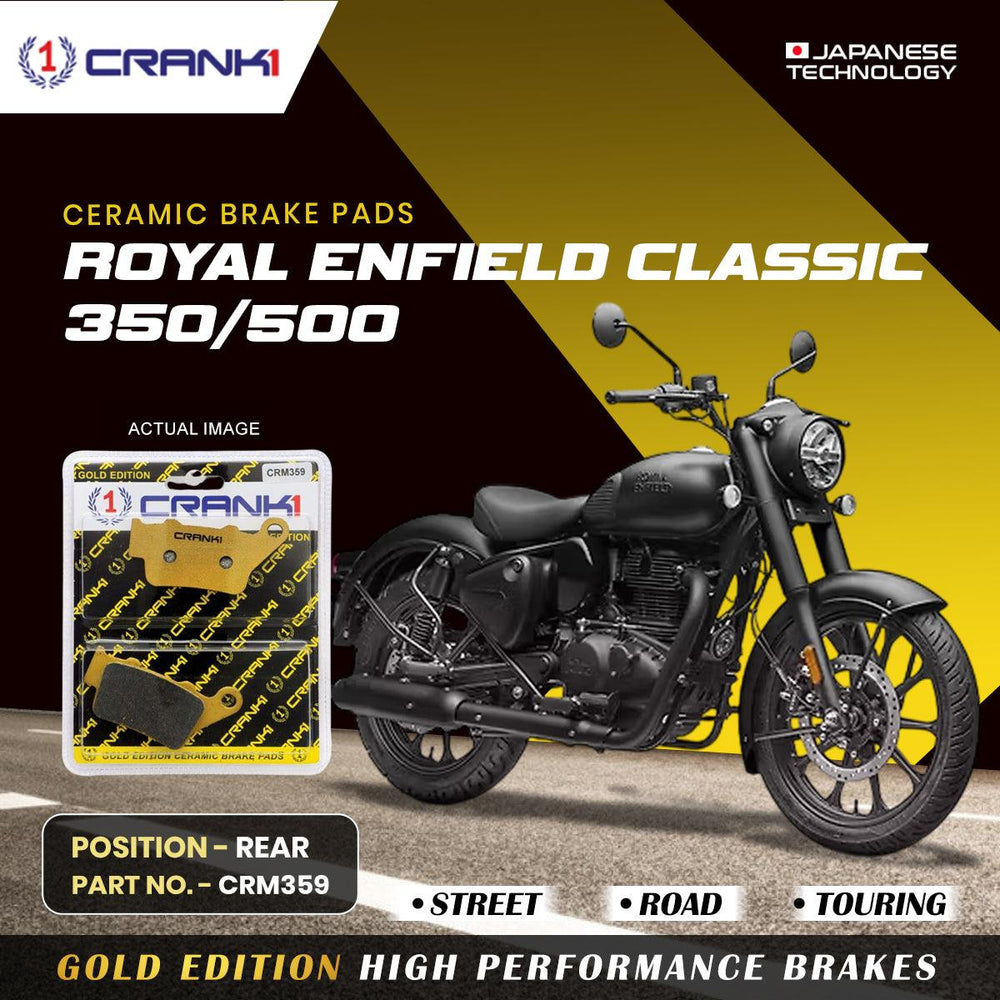 Ceramic Brake Pads For Royal Enfield Classic 350/500 - Rear - CRM359