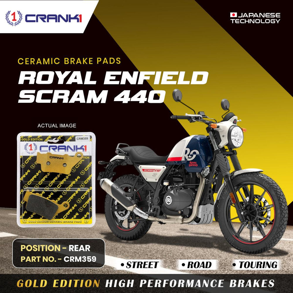 Ceramic Brake Pads For Royal Enfield Scram 440 - Rear - CRM359