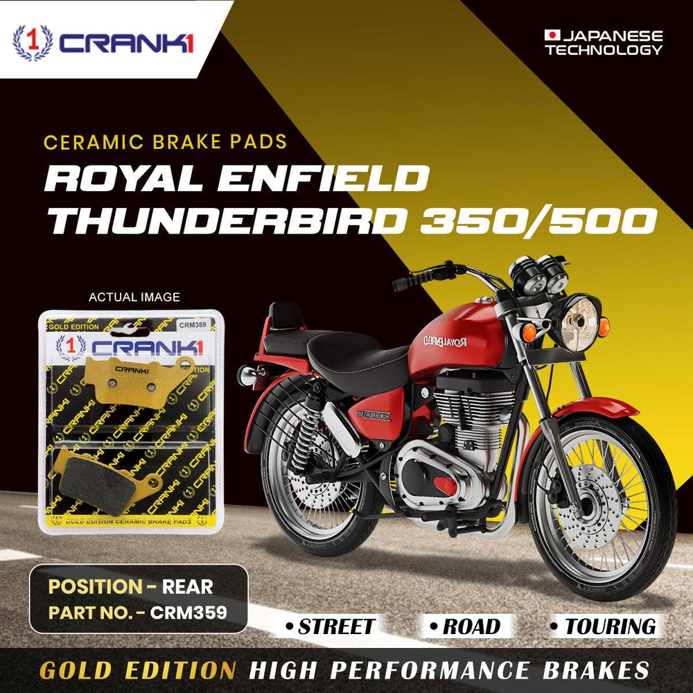 Ceramic Brake Pads For Royal Enfield Thunderbird 350/500 - Rear - CRM359