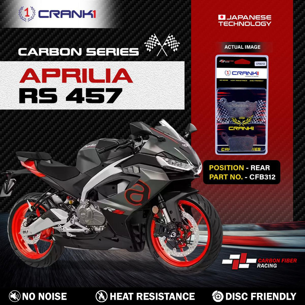 Carbon Brake Pads For Aprilia RS 457 - Rear - CFB312