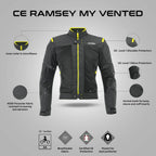 Acerbis Ramsey My Vented Jacket - Black/Yellow