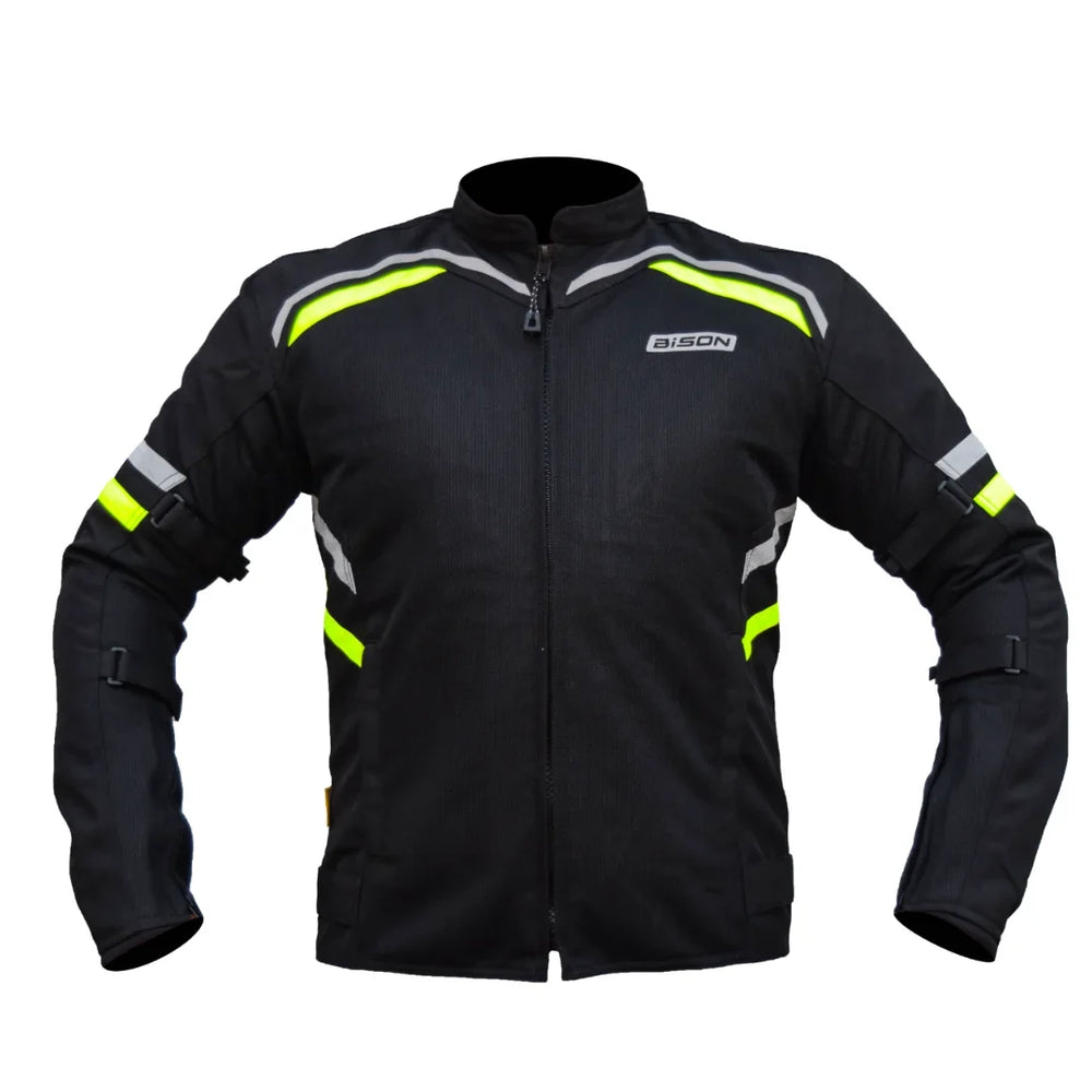 BISON RAPTOR V.2 – BLACK HI-VIZ GREEN JACKET