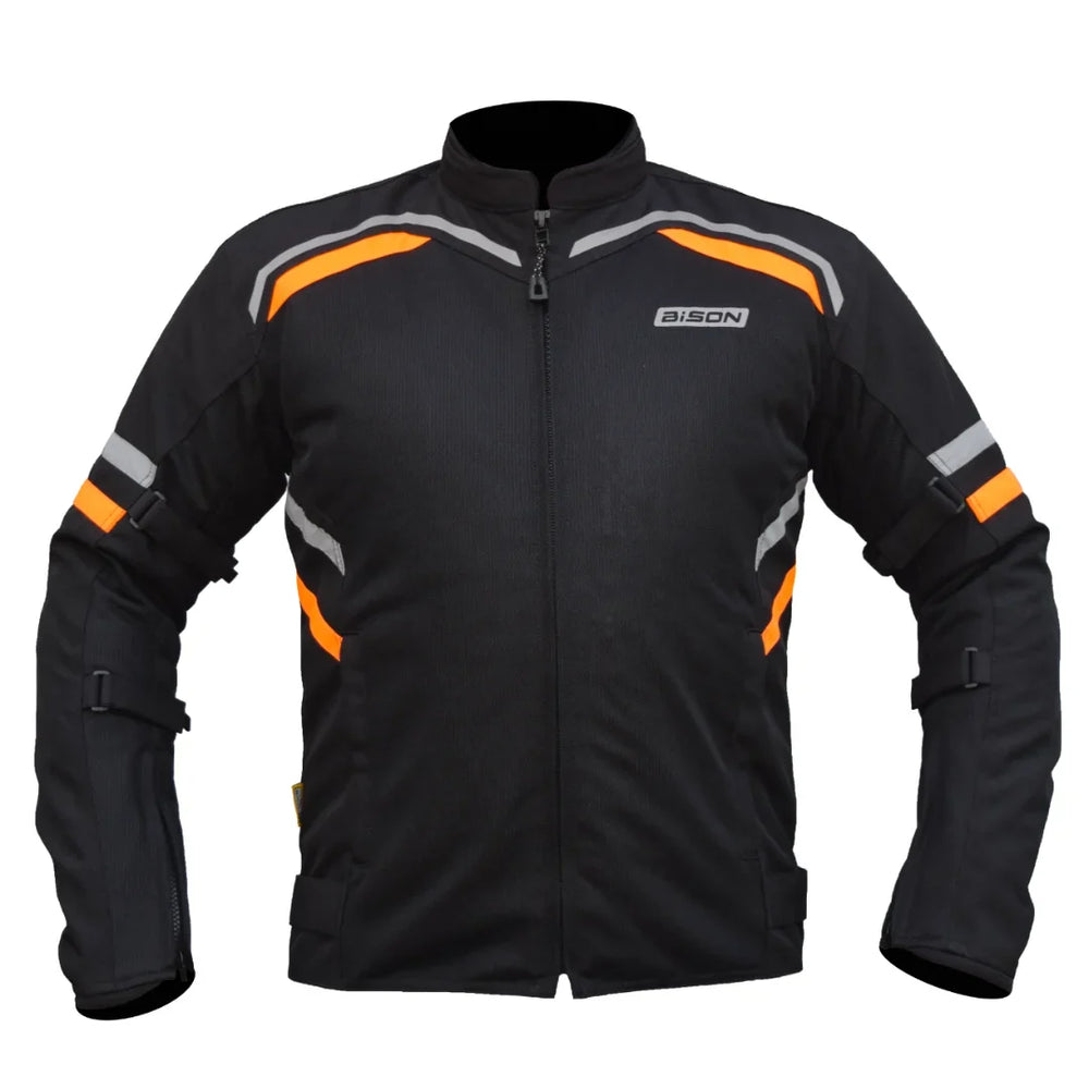 BISON RAPTOR V.2 – BLACK HI VIZ ORANGE JACKET