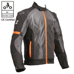 ZUES RAPTOR5 RIDING JACKET GREY ORANGE