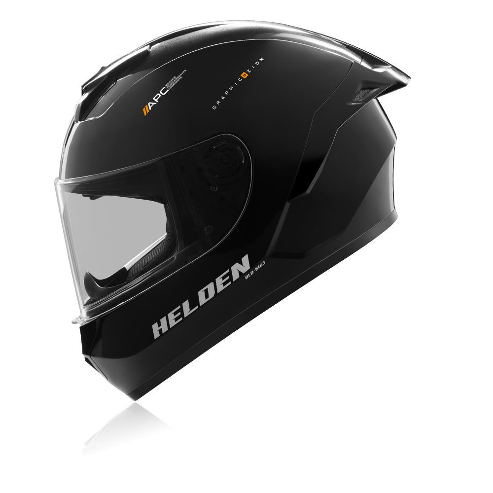 REISE Helden Helmet - Solid Black Gloss
