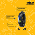 tripR 01 110/90-10 61J Rear Tubeless Tyre
