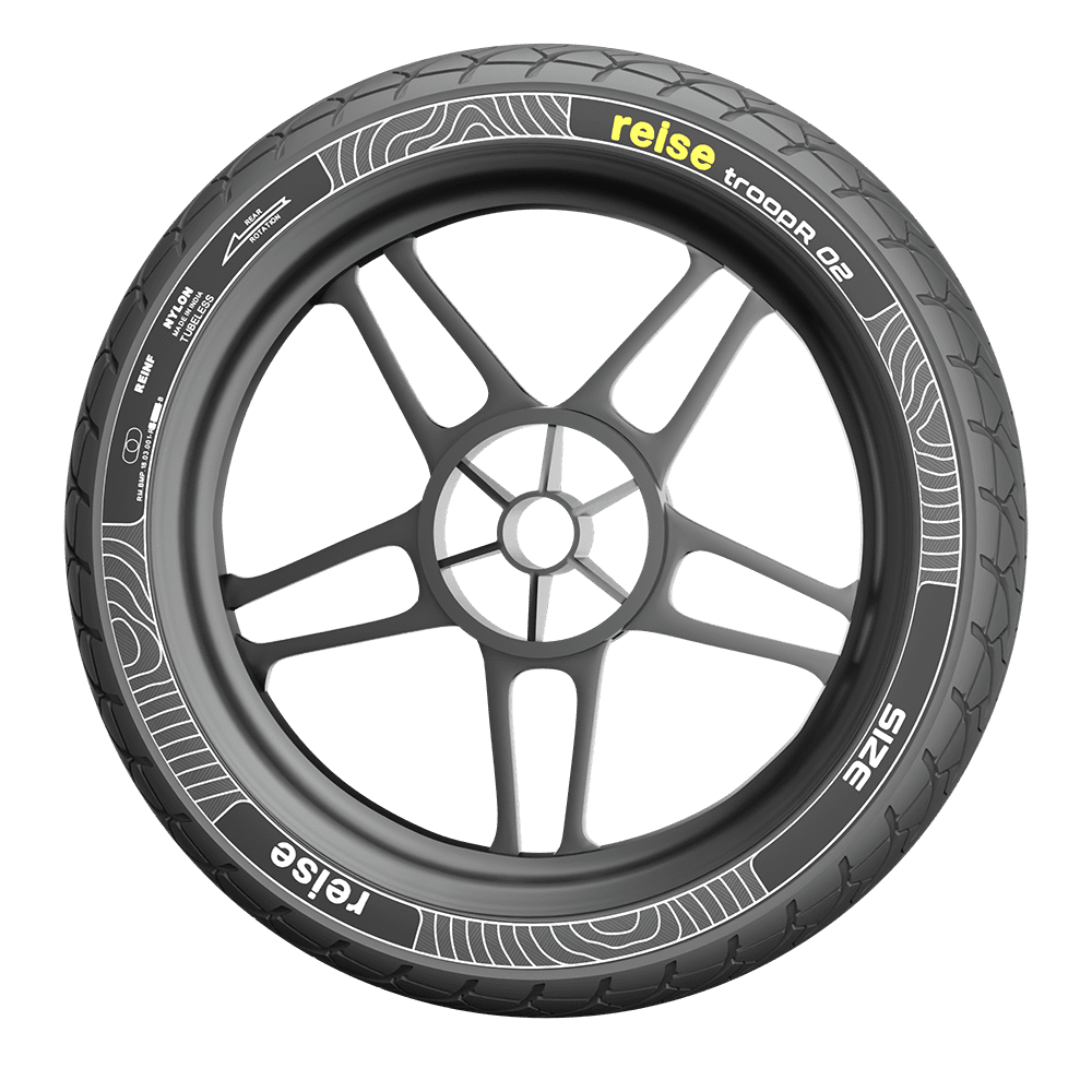 troopR 02  80/100-18 47P Front Tubeless Tyre