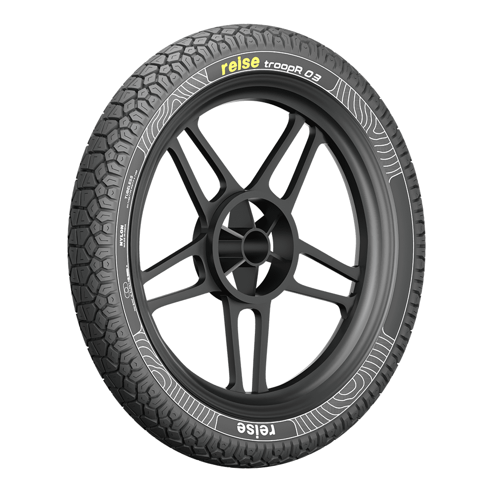 troopR 03  90/100-10 53J Front/Rear Tubeless Tyre