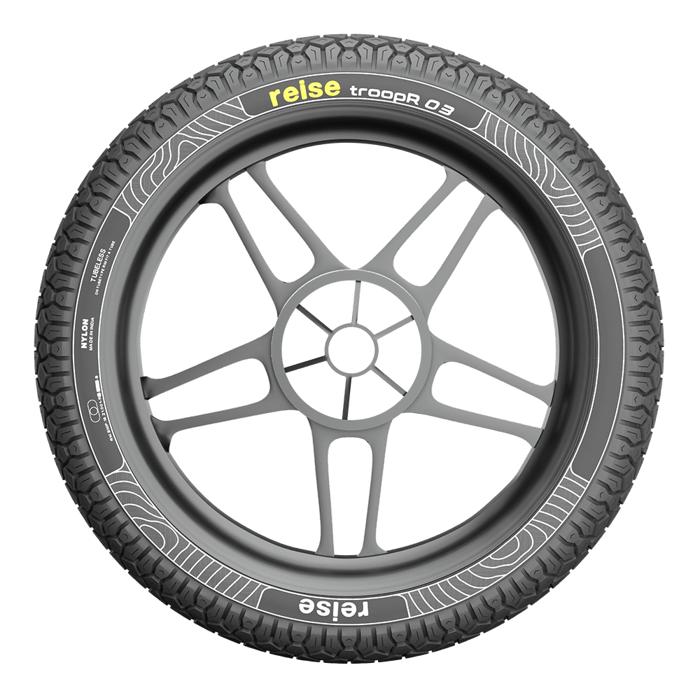 troopR 03  80/100-18 54P Rear Tubeless Tyre