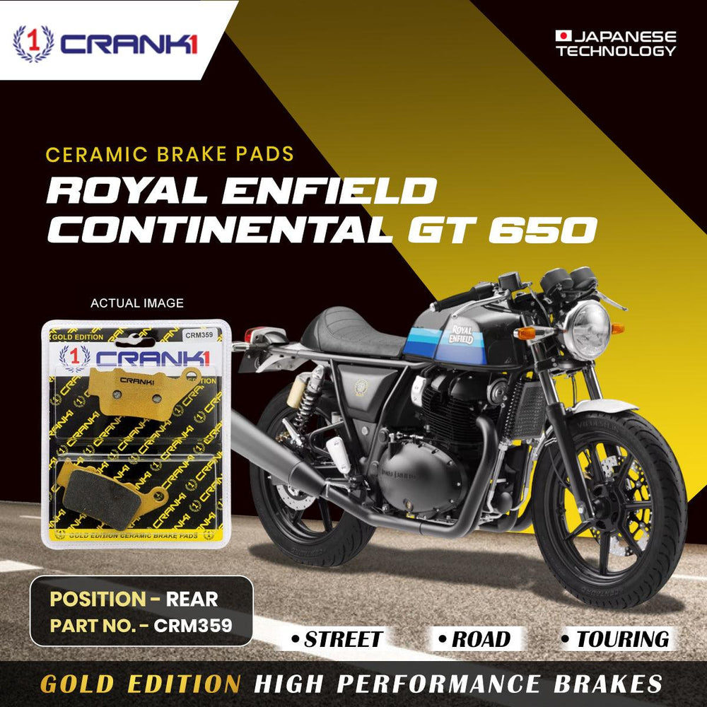 Ceramic Brake Pads For Royal Enfield Continental GT 650 - Rear - CRM359