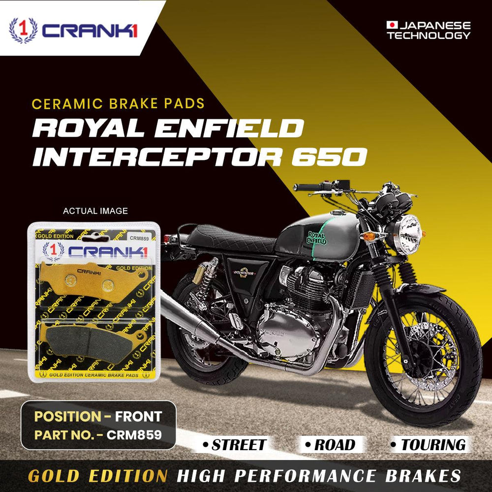 Ceramic Brake Pads For Royal Enfield Interceptor 650 - Front - CRM859