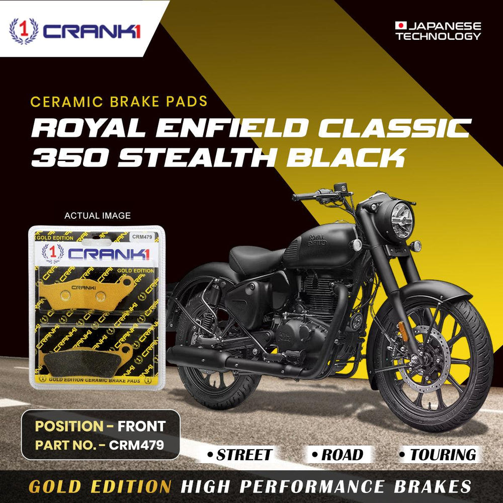 Ceramic Brake Pads For Royal Enfield Classic 350 Stealth Black - Front - CRM479