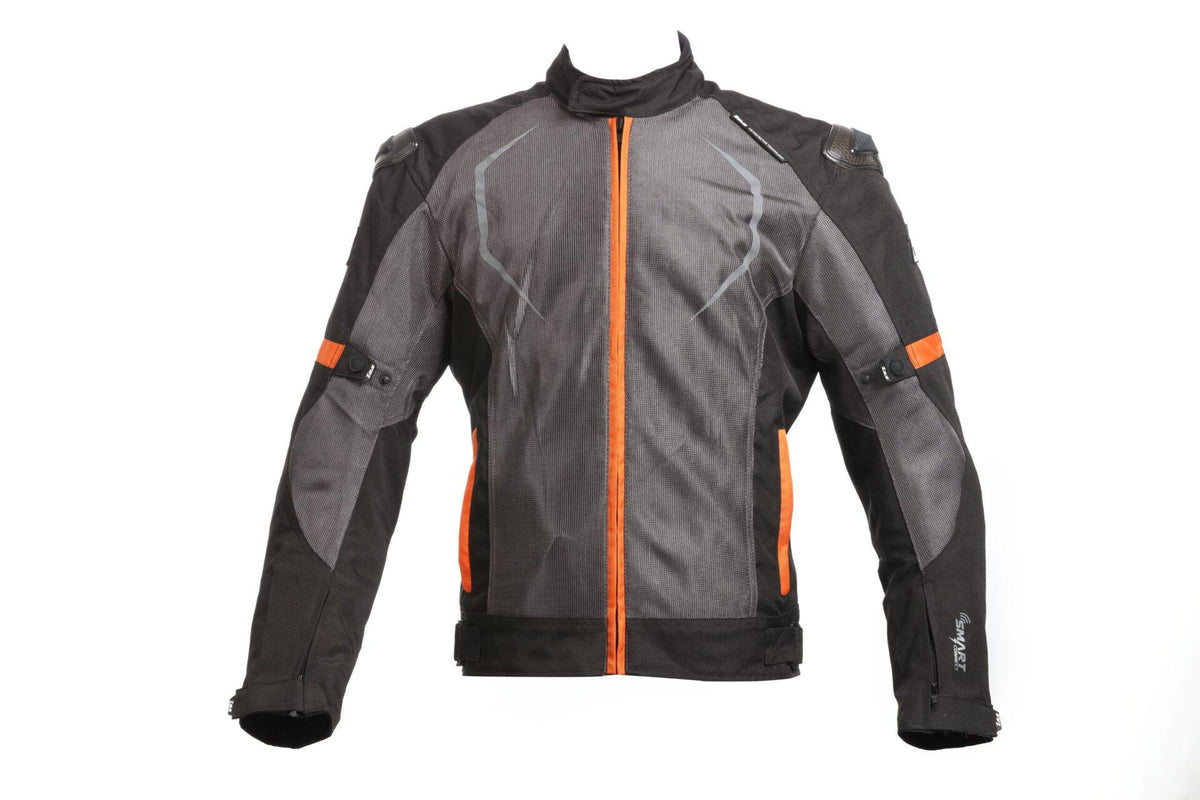 ZUES RAPTOR5 RIDING JACKET GREY ORANGE