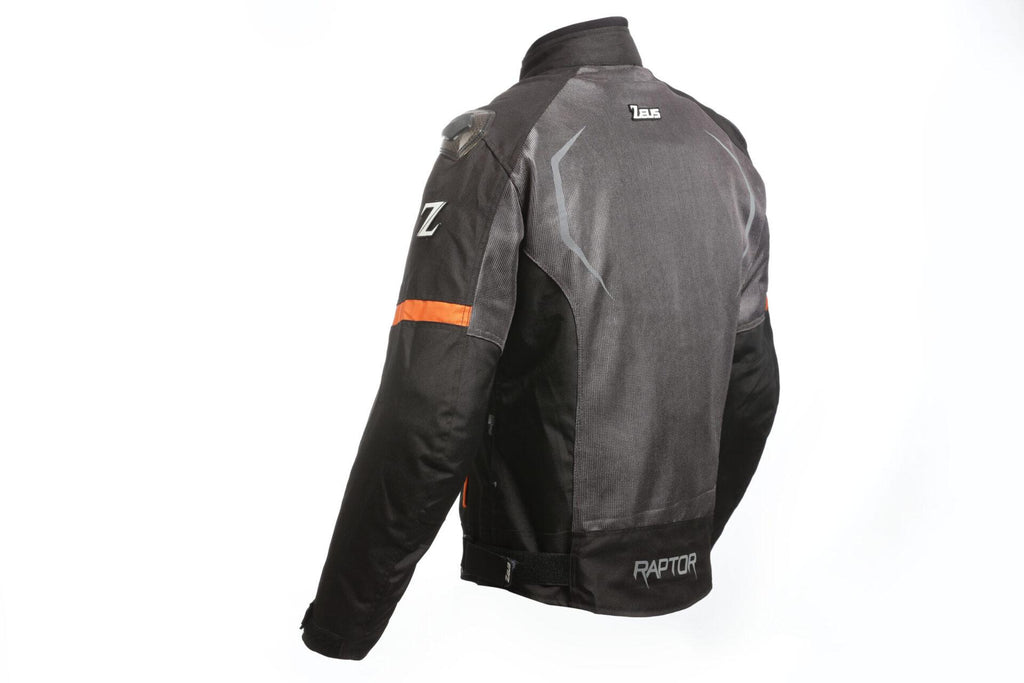ZUES RAPTOR5 RIDING JACKET GREY ORANGE