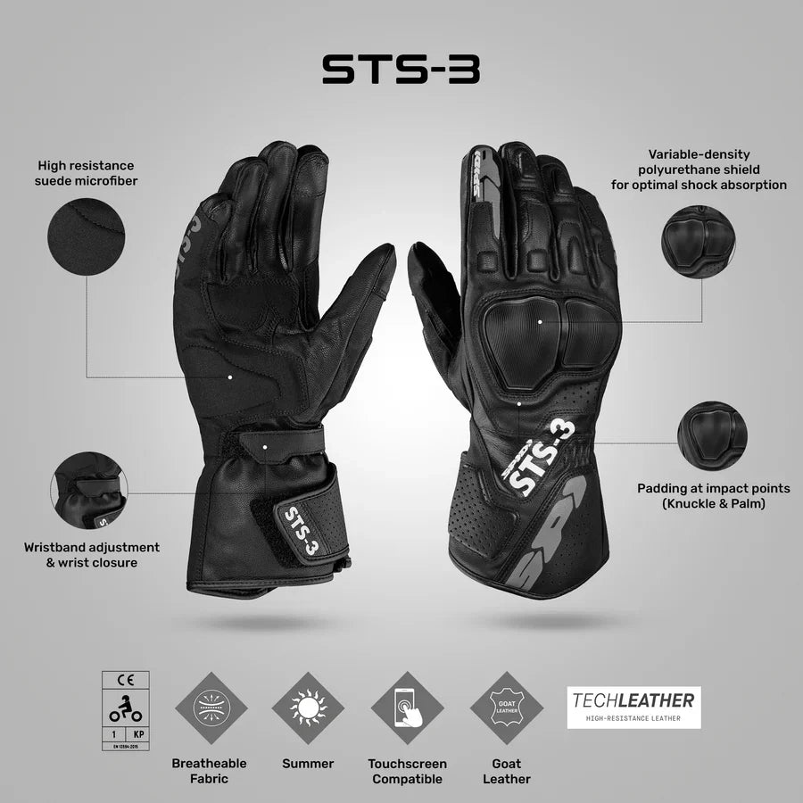 Spidi  STS 3 Gloves BLACK