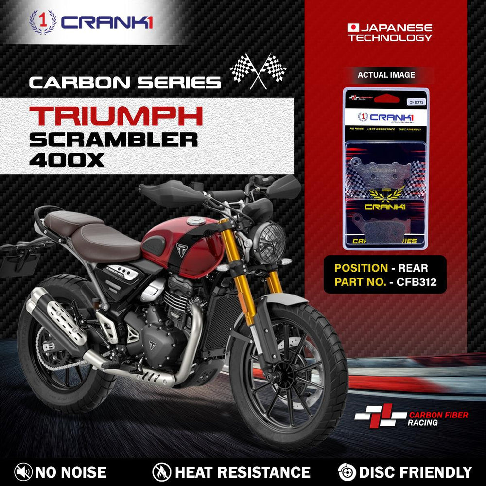 Carbon Brake Pads For Triumph Scrambler 400X - Rear - CFB312