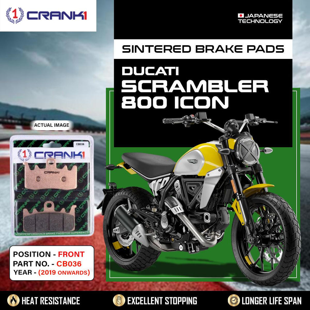 Sintered Brake Pads For Ducati Scrambler 800 Icon (2019 Onwards) - Front - CB036 - 2 Sets