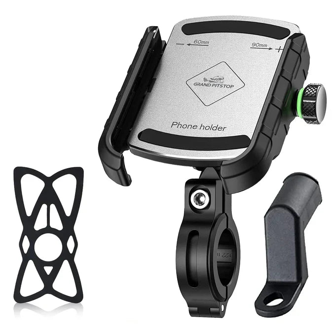 Jaw Grip Aluminium Mobile Holder without Charger - Silver