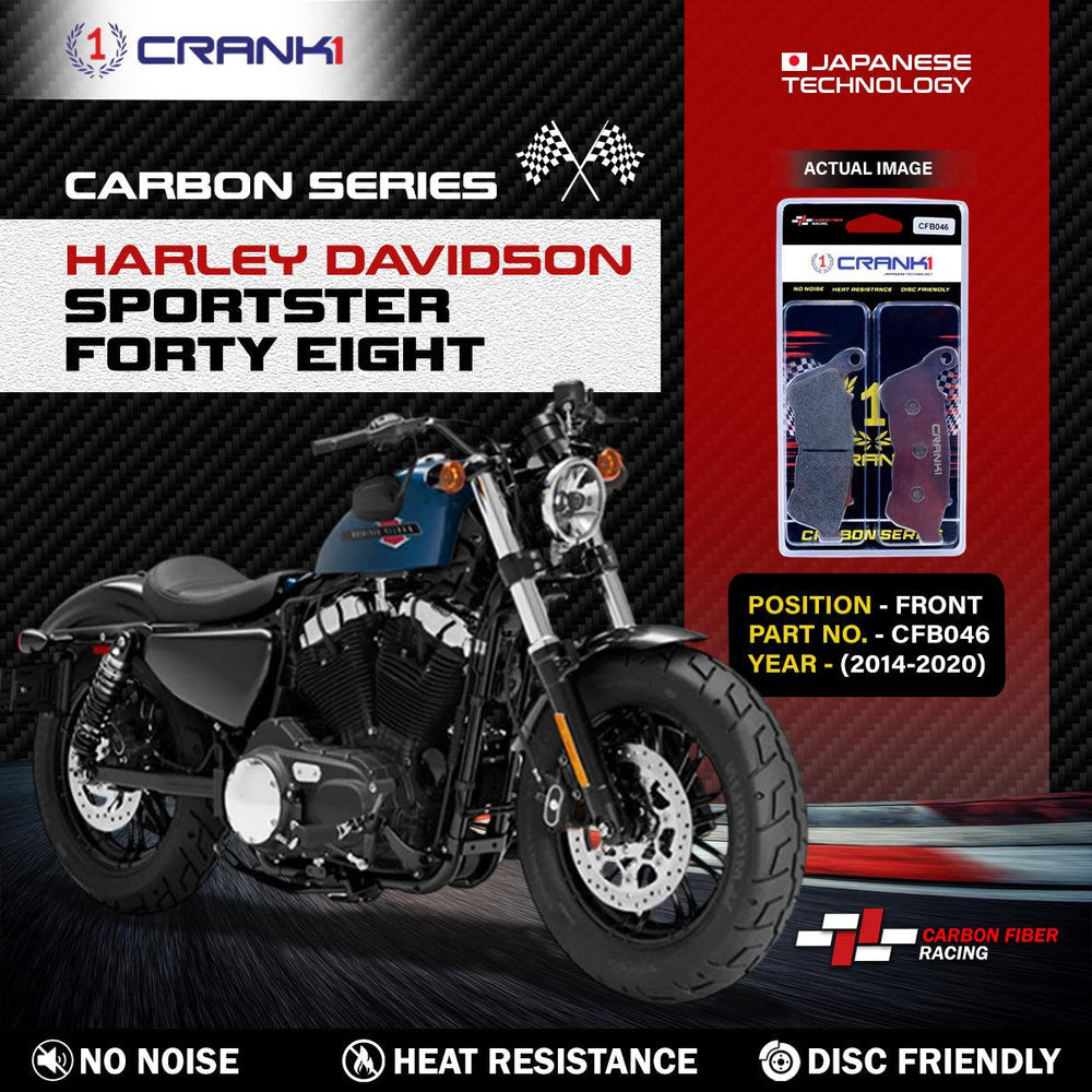 Carbon Brake Pads For Harley Davidson Sportster Forty Eight (2014-2020) - Front - CFB046