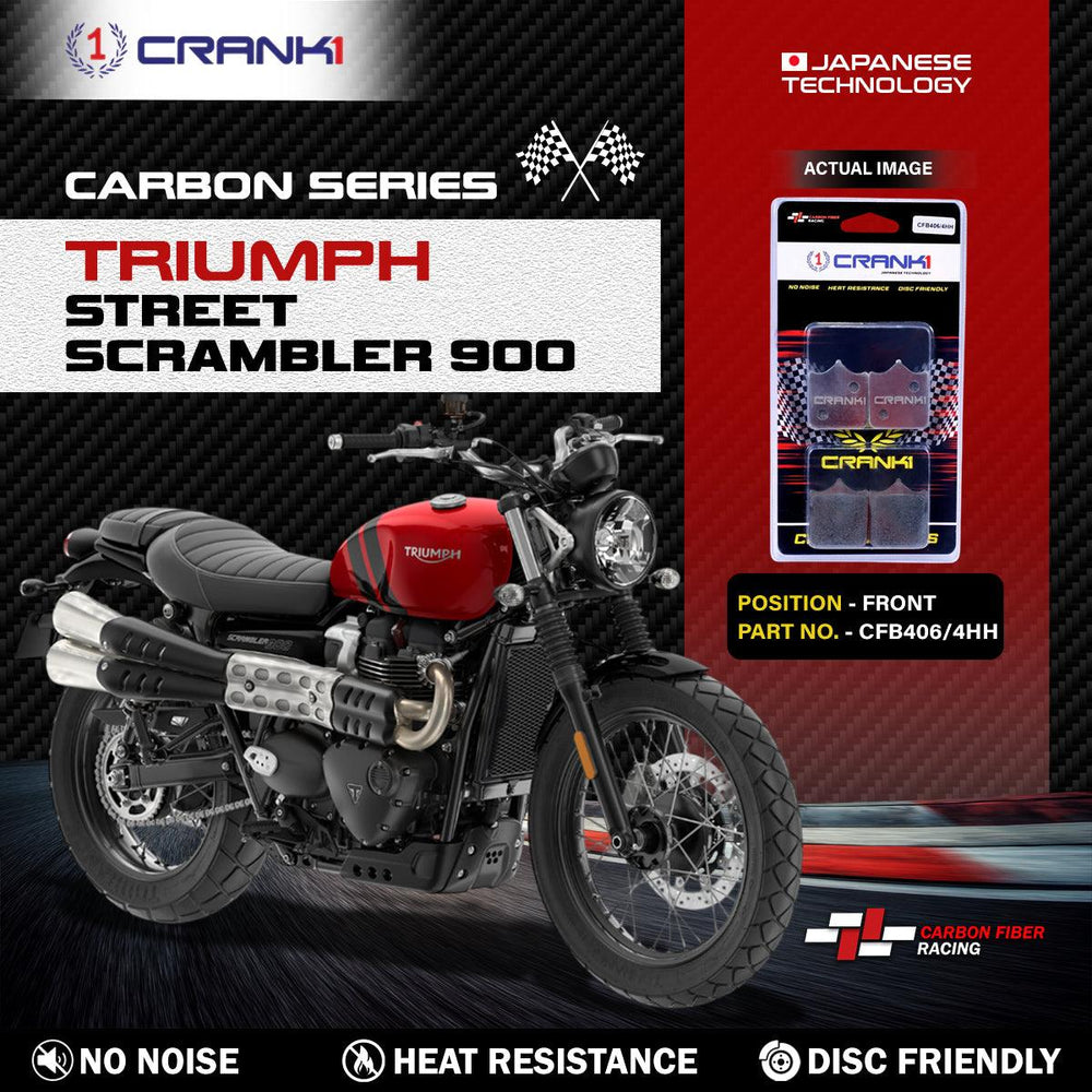 Carbon Brake Pads For Triumph Street Scrambler 900 - Front - CFB406/4