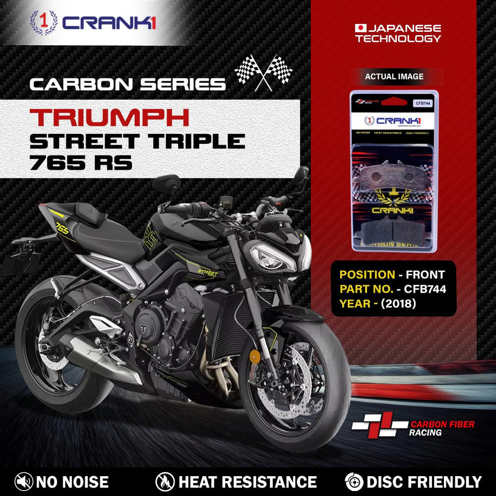 Carbon Brake Pads For Triumph Street Triple 765 RS (2018) - Front - CFB744 - 2 Sets
