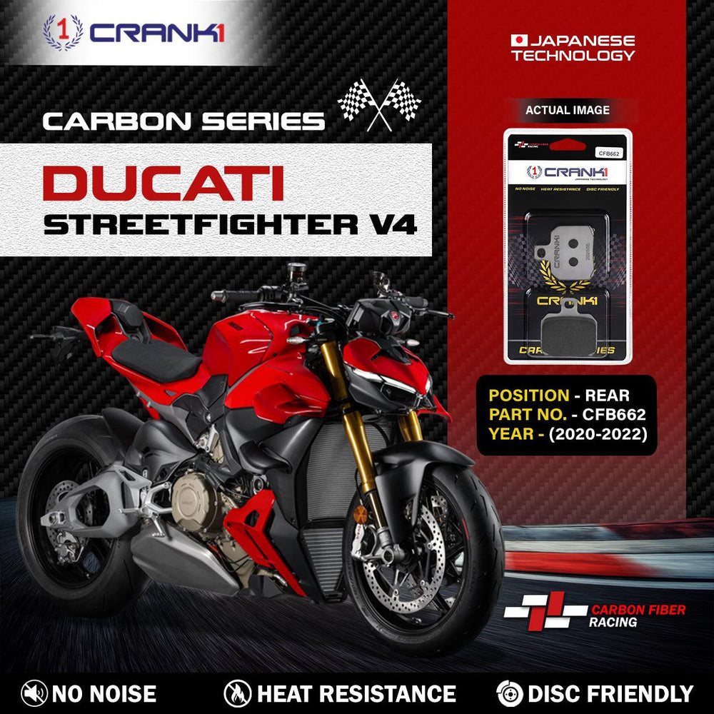 Carbon Brake Pads For Ducati Streetfighter V4 (2020-2022) - Rear - CFB662
