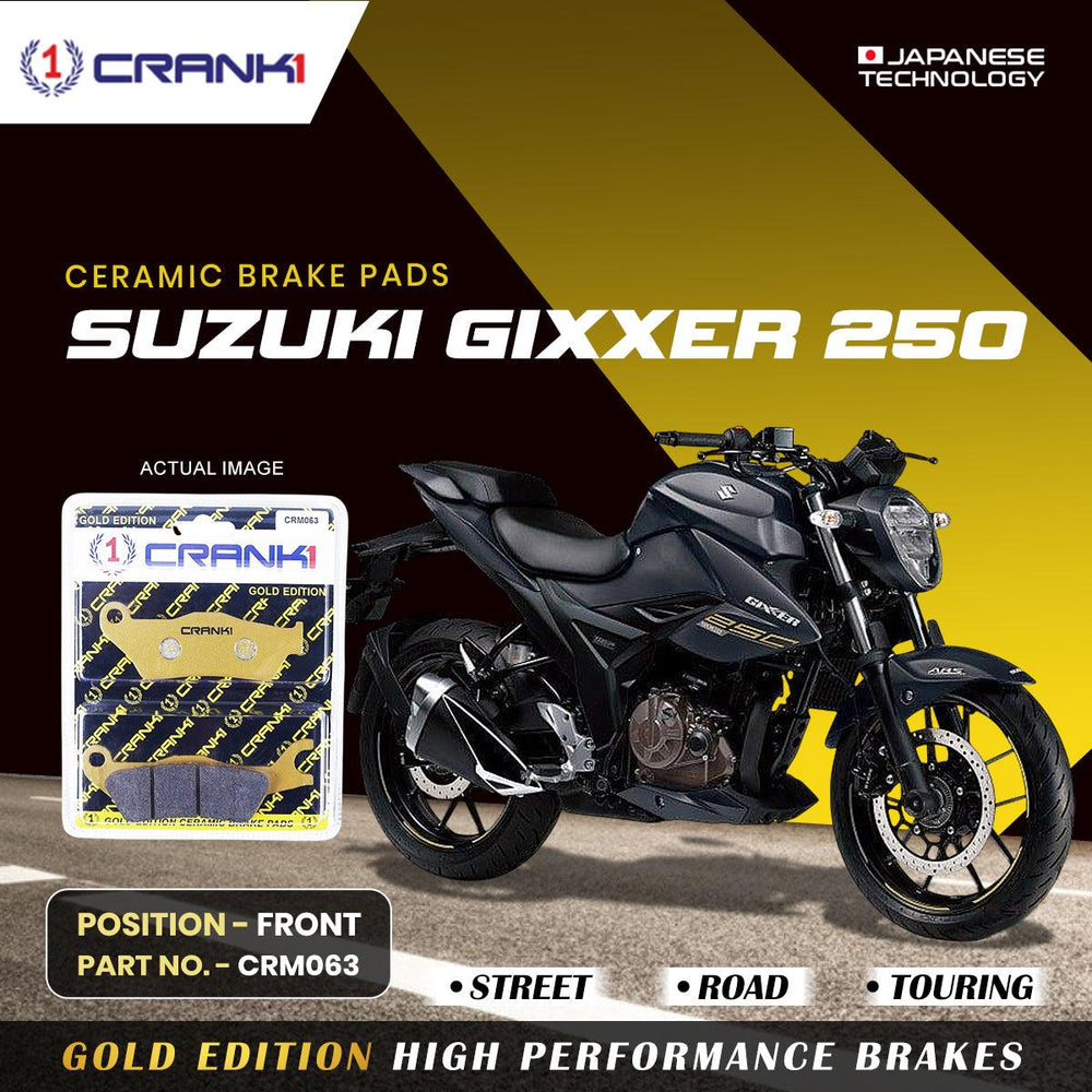 Ceramic Brake Pads For Suzuki Gixxer 250 - Front - CRM063