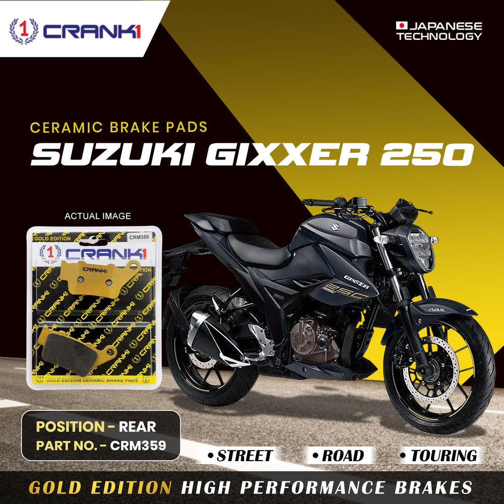 Ceramic Brake Pads For Suzuki Gixxer 250 - Rear - CRM359