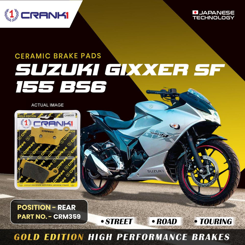 Ceramic Brake Pads For Suzuki Gixxer SF 155 BS6 - Rear - CRM359