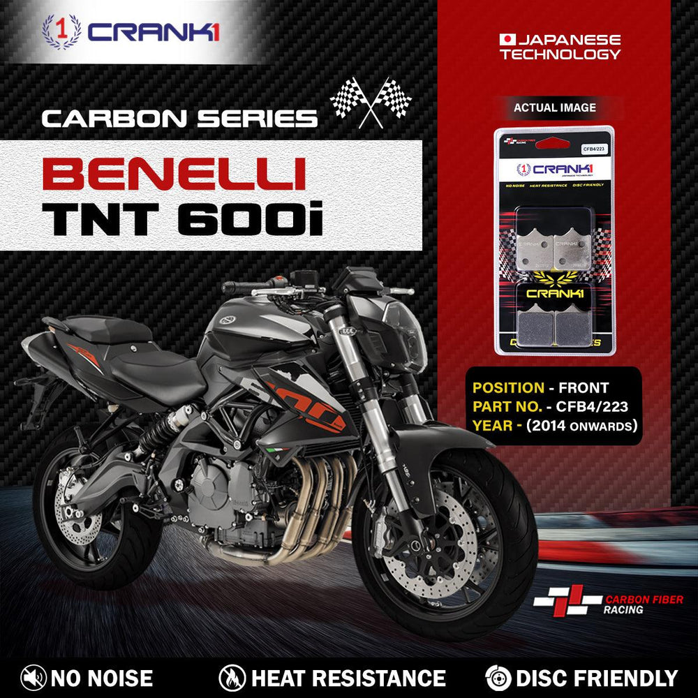 Carbon Brake Pads For Benelli TNT 600i (2014 Onwards) - Front - CFB4/223 - 2 Sets