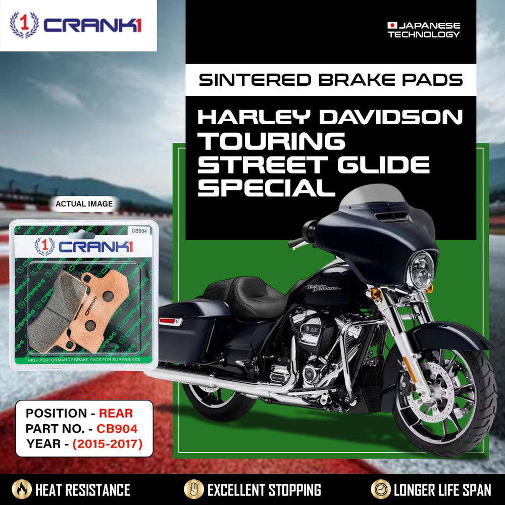 Sintered Brake Pads For Harley Davidson Touring Street Glide Special (2015-2017) - Rear - CB904