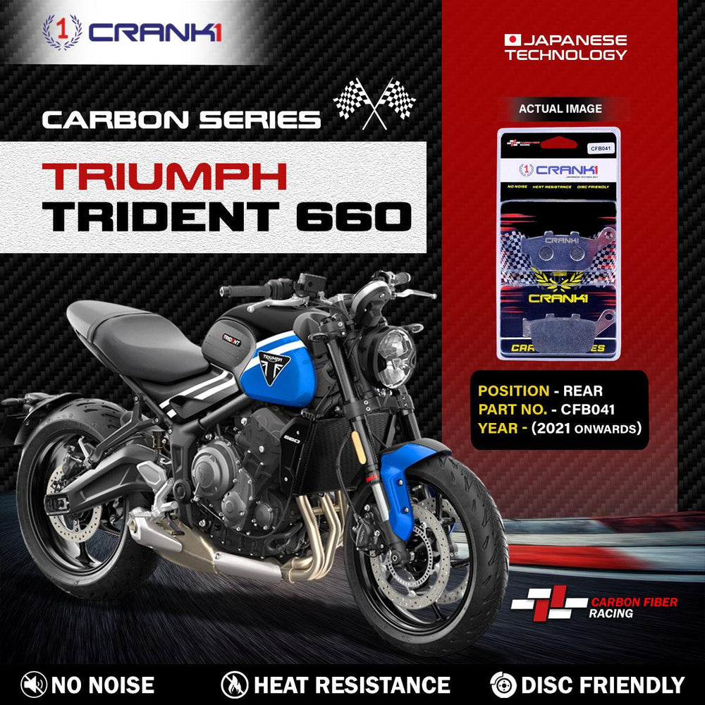 Carbon Brake Pads For Triumph Trident 660 (2021 Onwards) - Rear - CFB041