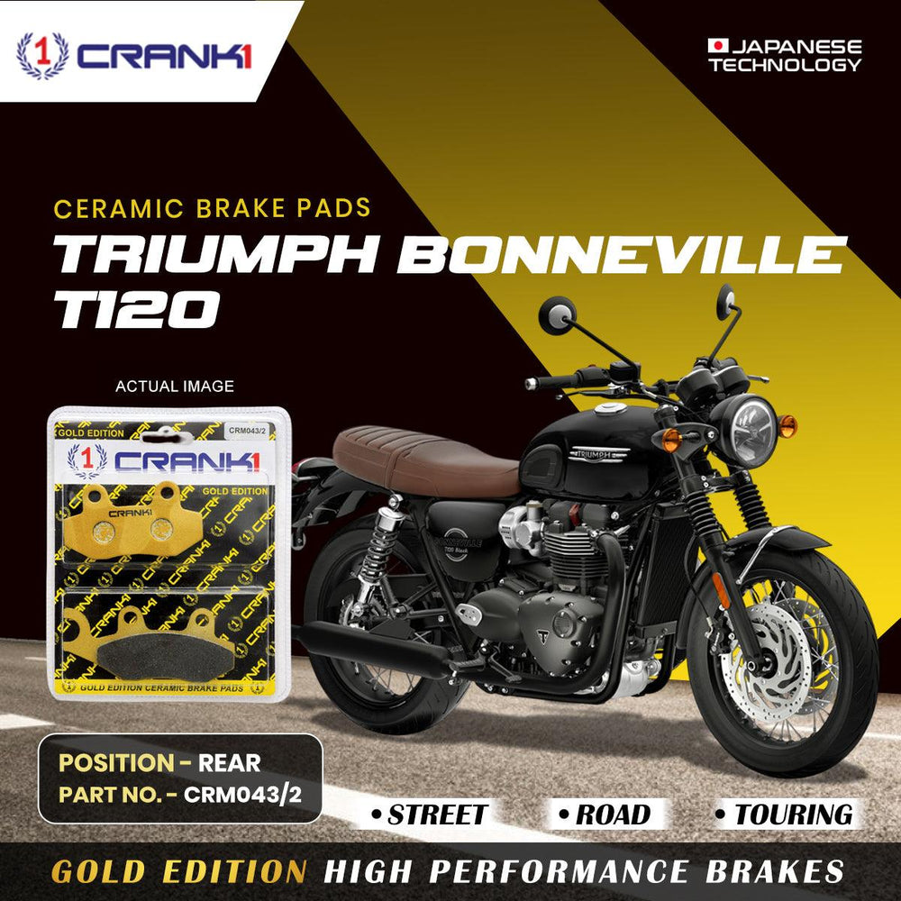 Ceramic Brake Pads For Triumph Bonneville T120 - Rear - CRM043/2