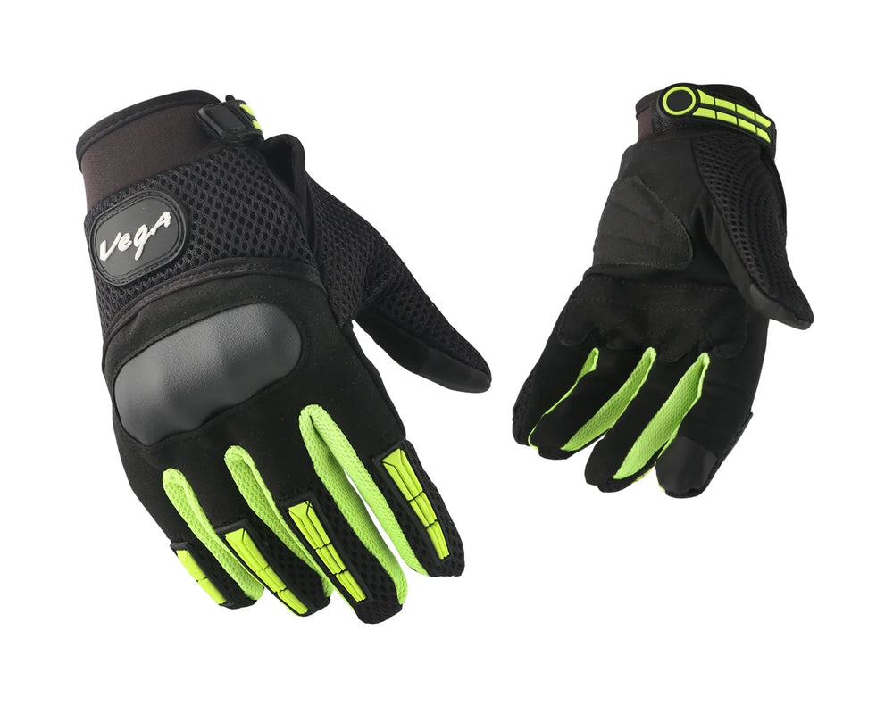 Vega VGL-22 Gloves  (Black Neon Green)