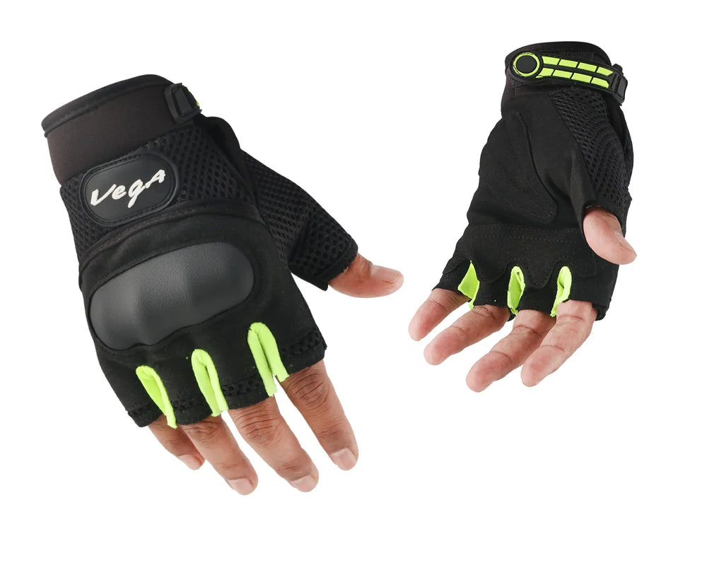 Vega VGL-24 Gloves  (Black Neon Green)