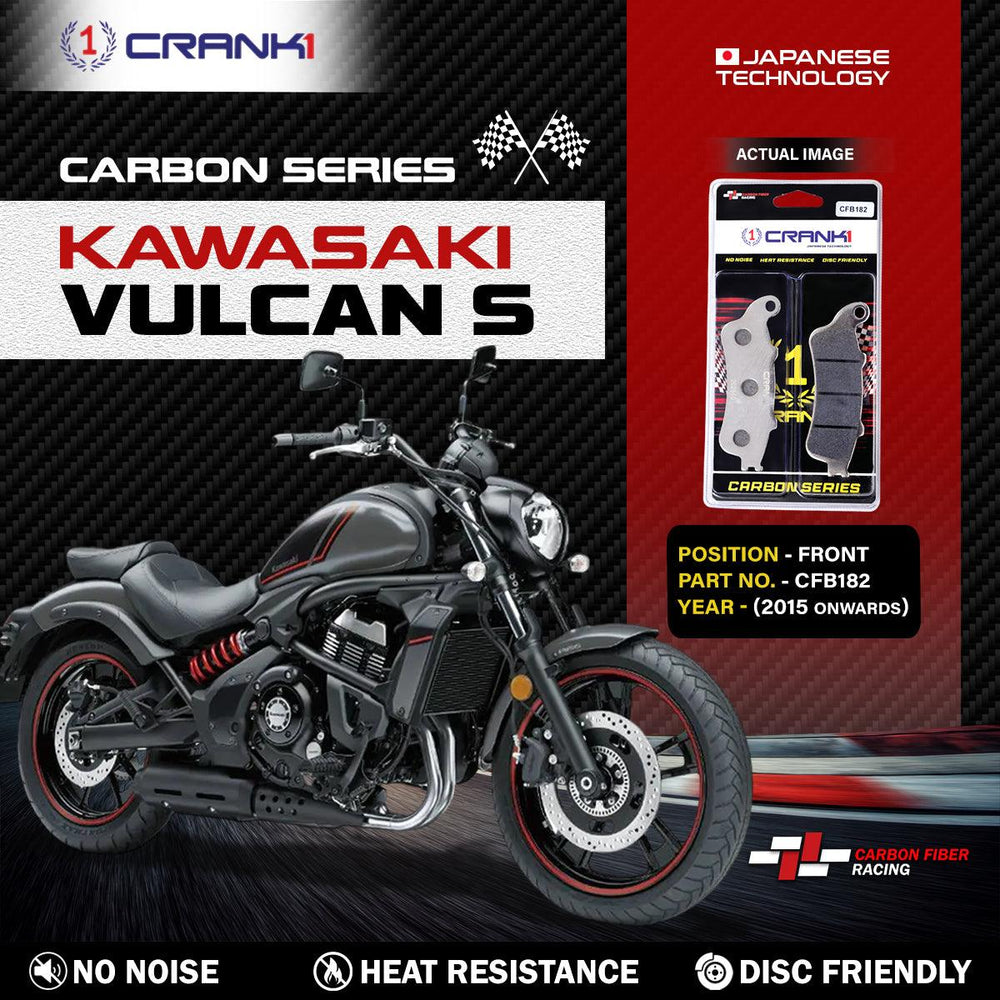 Carbon Brake Pads For Kawasaki Vulcan S (2015 Onwards) - Front - CFB182