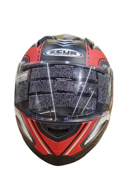 ZEUS BLACK RED HELMET