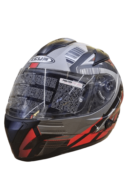 ZEUS BLACK GREY RED HELMET