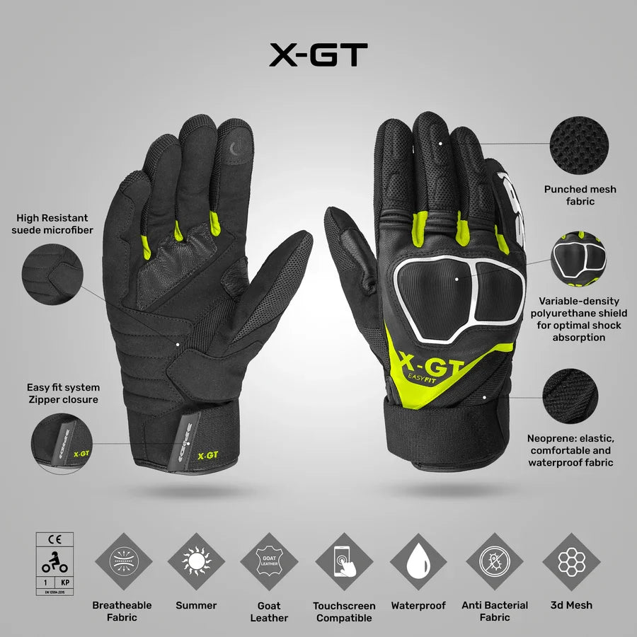 Spidi X-GT BLACK FLUO YELLOW