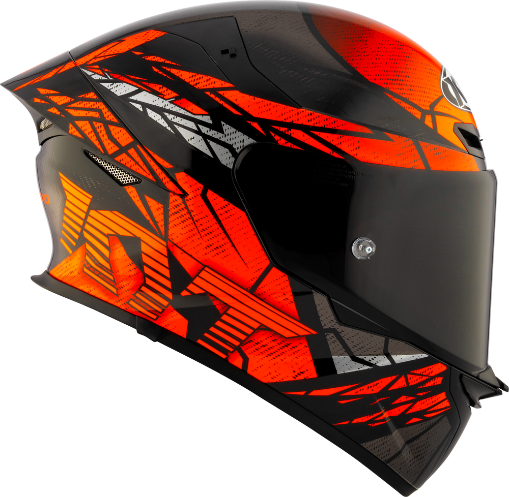 KYT TT Revo Combustion Black Orange Gloss Helmet